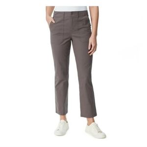 Gloria Vanderbilt Womens Size 2 Gray Utility Straight Slimming Swan Series Pants